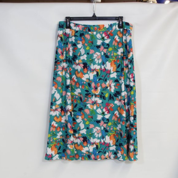 Cupio Blue Floral Spring Midi Skirt NWT - Picture 4 of 7